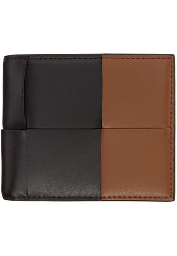 Bottega Veneta Black & Brown Cassette Bi-Fold Wallet