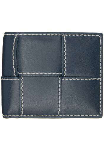 Bottega Veneta Navy Cassette Bi-Fold Wallet