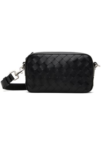 Bottega Veneta Black Mini Intrecciato Camera Bag