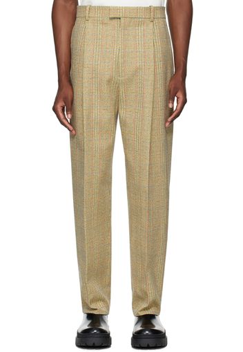 Bottega Veneta Beige Distorted Prince Of Wales Trousers