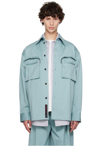 Bottega Veneta Blue Compact Cotton Shirt