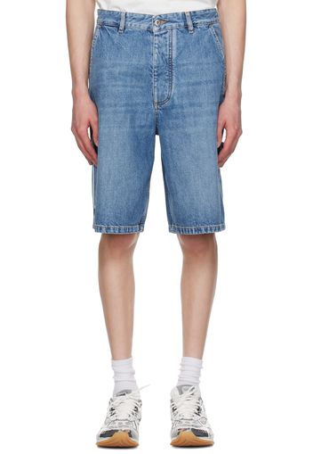 Bottega Veneta Blue Vintage Denim Cargo Shorts