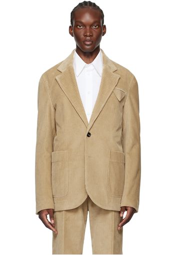 Bottega Veneta Beige Single-Breasted Blazer