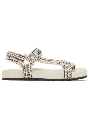 Bottega Veneta Off-White & Brown Trip Sandals