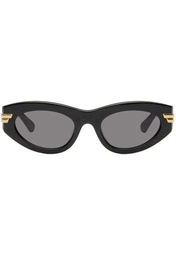 Bottega Veneta Black Bold Ribbon Unapologetic Cat-Eye Sunglasses