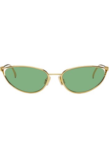 Bottega Veneta Gold Knot Cat-Eye Sunglasses