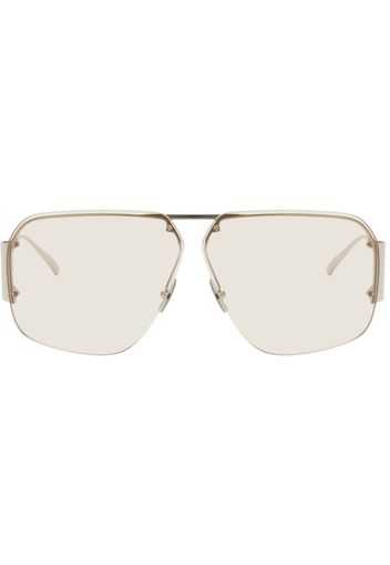 Bottega Veneta Silver Square Sunglasses