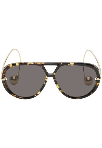 Bottega Veneta Black Drop Aviator Sunglasses