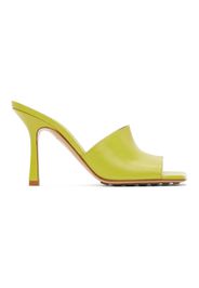 Bottega Veneta Green Stretch Heeled Sandals