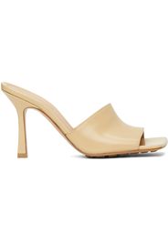 Bottega Veneta Beige Stretch Heeled Mules