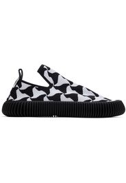 Bottega Veneta Black & White Ripple Sneakers