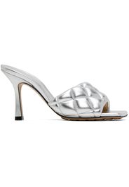 Bottega Veneta Silver Padded Heeled Sandals