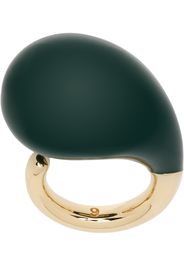 Bottega Veneta Gold & Green Drop Ring