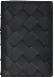 Bottega Veneta Black & Red Flap Card Case