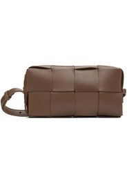 Bottega Veneta Taupe Mini Cassette Crossbody Bag