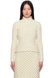 Bottega Veneta Off-White Fishscale Turtleneck