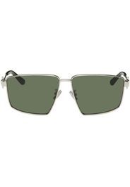 Bottega Veneta Silver Square Sunglasses