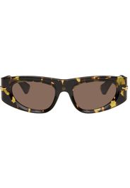 Bottega Veneta Tortoiseshell Oval Sunglasses