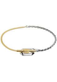 Bottega Veneta Gold & Silver Facet Chain Bracelet