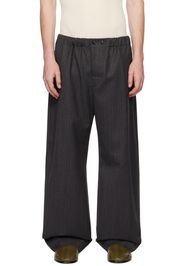 Bottega Veneta Gray Chevron Trousers