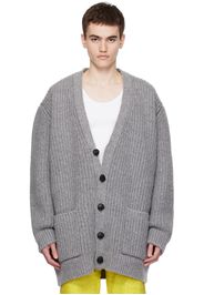 Bottega Veneta Gray Elbow Patch Cardigan