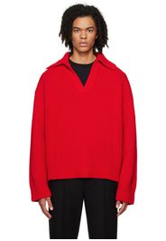 Bottega Veneta Red Heavy Polo