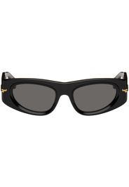 Bottega Veneta Black Oval Sunglasses