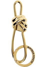 Bottega Veneta Gold Andiamo Keychain