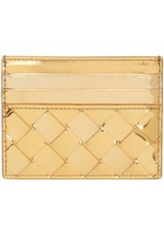 Bottega Veneta Gold Intrecciato Card Holder