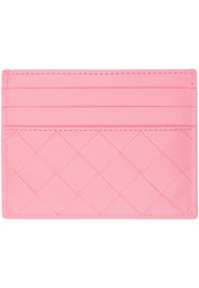 Bottega Veneta Pink Intrecciato Card Holder