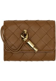 Bottega Veneta Tan Andiamo Small Envelope Card Holder