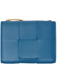 Bottega Veneta Blue Small Cassette Bi-Fold Wallet