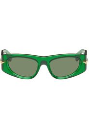 Bottega Veneta Green Cat-Eye Sunglasses