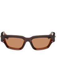 Bottega Veneta Brown Sharp Square Sunglasses