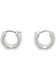 Bottega Veneta Silver Watch Hoop Earrings