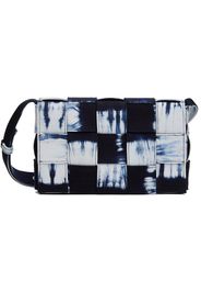 Bottega Veneta Navy & White Medium Cassette Bag