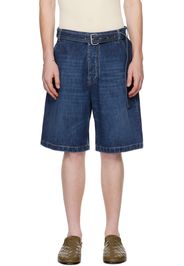 Bottega Veneta Blue Belted Denim Shorts