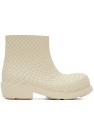 Bottega Veneta Off-White Fireman Ankle Boots