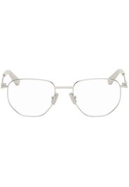 Bottega Veneta Silver Round Glasses