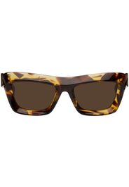 Bottega Veneta Tortoiseshell Scoop Squared Acetate Sunglasses