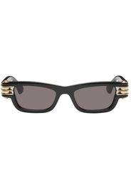 Bottega Veneta Black Bolt Squared Sunglasses