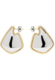 Bottega Veneta Silver & Gold Small Fin Earrings