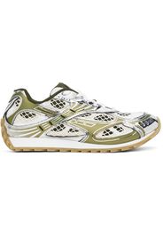 Bottega Veneta Silver & Green Orbit Sneakers