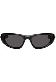 Bottega Veneta Black Wraparound Sunglasses