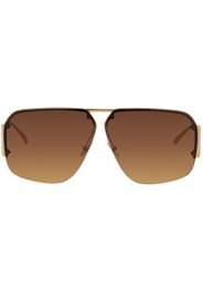 Bottega Veneta Gold Rimless Sunglasses