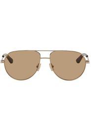 Bottega Veneta Gold Aviator Sunglasses