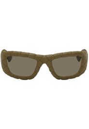 Bottega Veneta Green Intrecciato Sunglasses