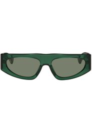 Bottega Veneta Green Rectangular Sunglasses