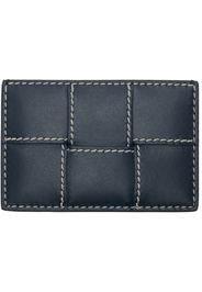 Bottega Veneta Navy Cassette Credit Card Holder