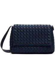 Bottega Veneta Navy & Indigo Large Cobble Messenger Bag